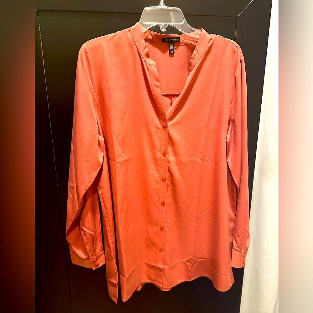 New dark Coral Eileen Fisher shirt